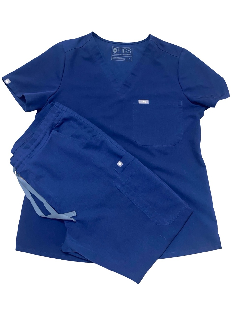 FIGS Women  Navy Blue Scrub Top and Pants Set size M